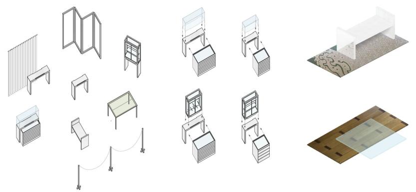 Famille d'objets scénographiques