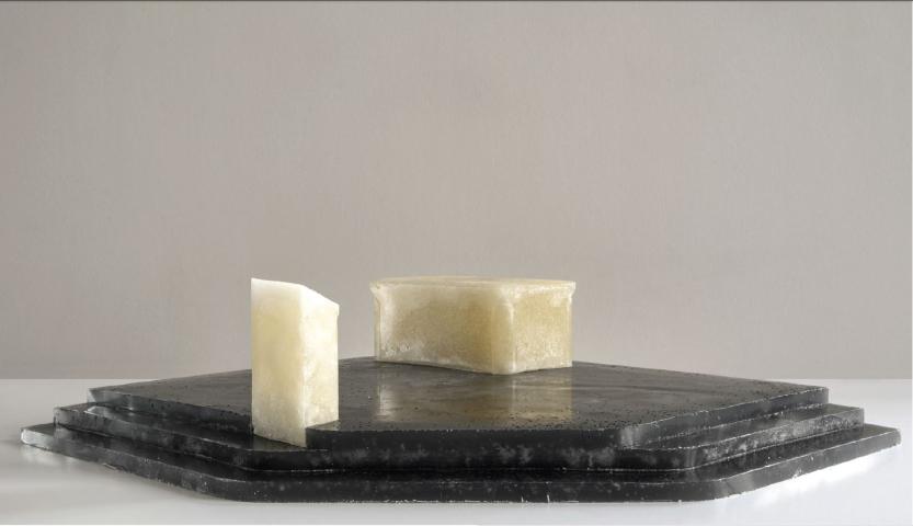 Prototype en cire d'une section du podium ©AHA+Elseline Bazin