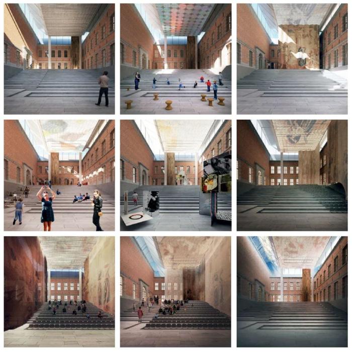 Edith Dekyndt aux Anciens Prêtres, image extraite des panneaux de pré esquisse