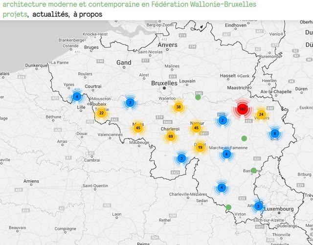 carte de géolocalisation des projets de guides.archi